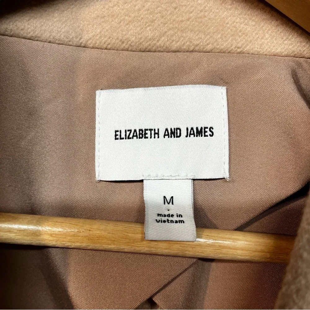 M Elizabeth And James Taupe Car Coat/Midi Heavyweight Trench